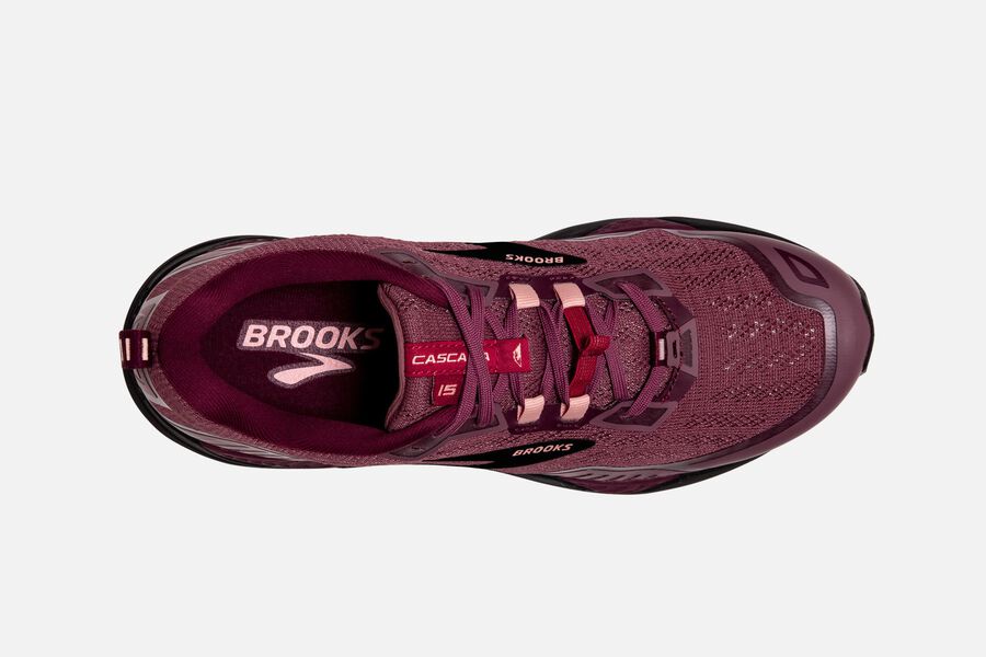 Brooks Cascadia 15 Trail Löparskor Dam - Vinröda - 7348-IKHGD